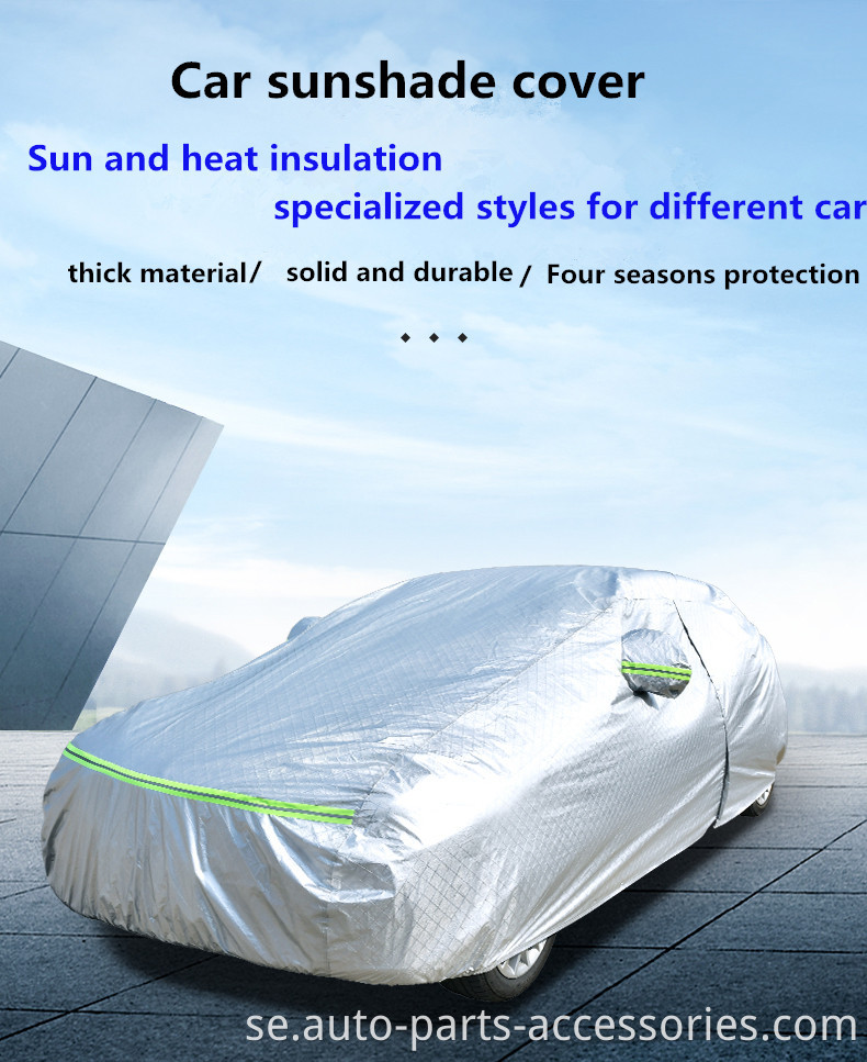 Universal Full Body Protect Windproect Snow Auto Shade Size XXL 170T Silver Plastic Car Cover